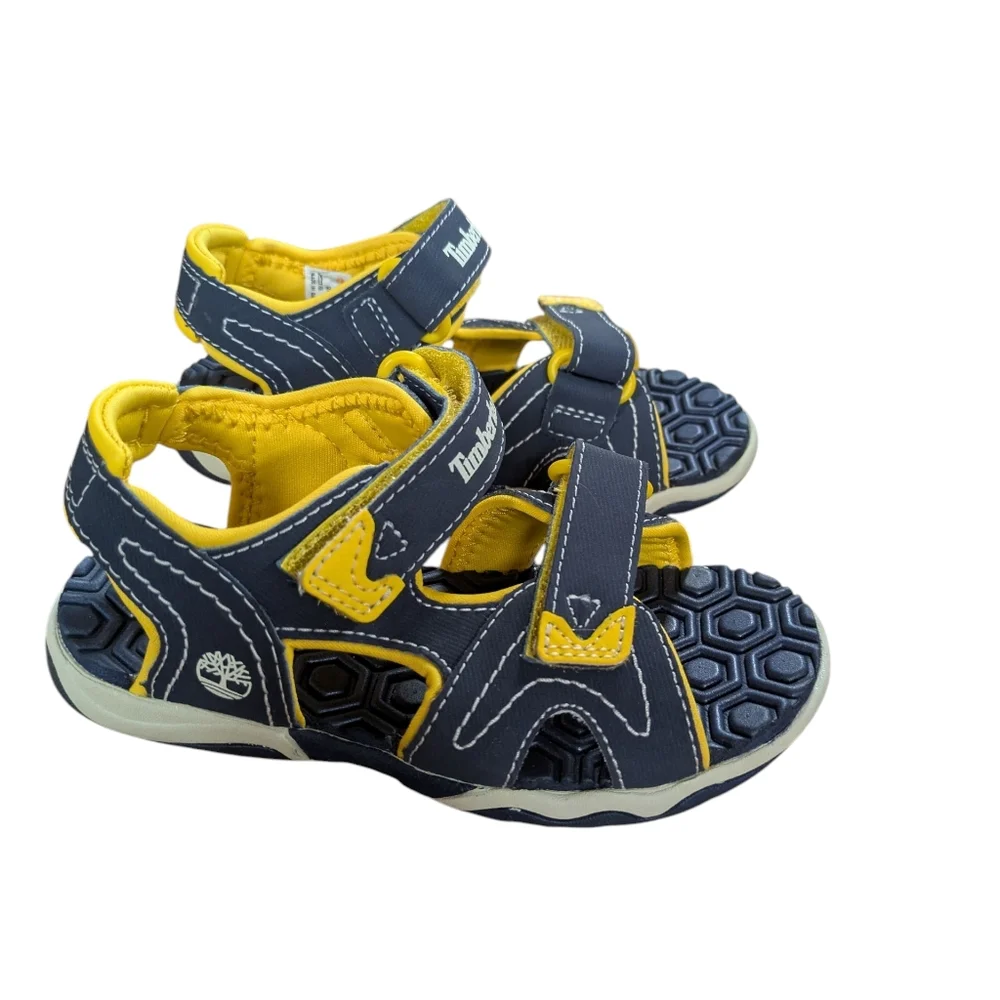 Timberland Navy and Yellow Kids' Sport Sandals